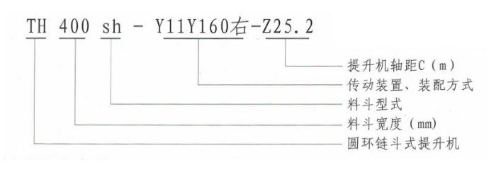 TH型斗式提升機型號說明-河南振江機械